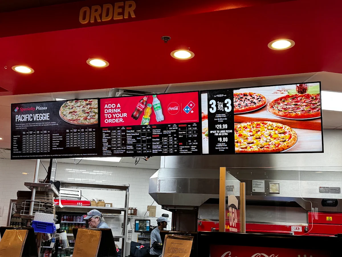 Menu, Domino's Pizza