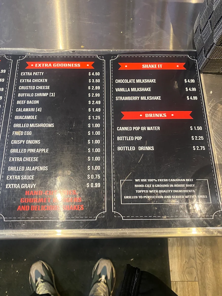 Menu, The Burger Bros (BLOOR)