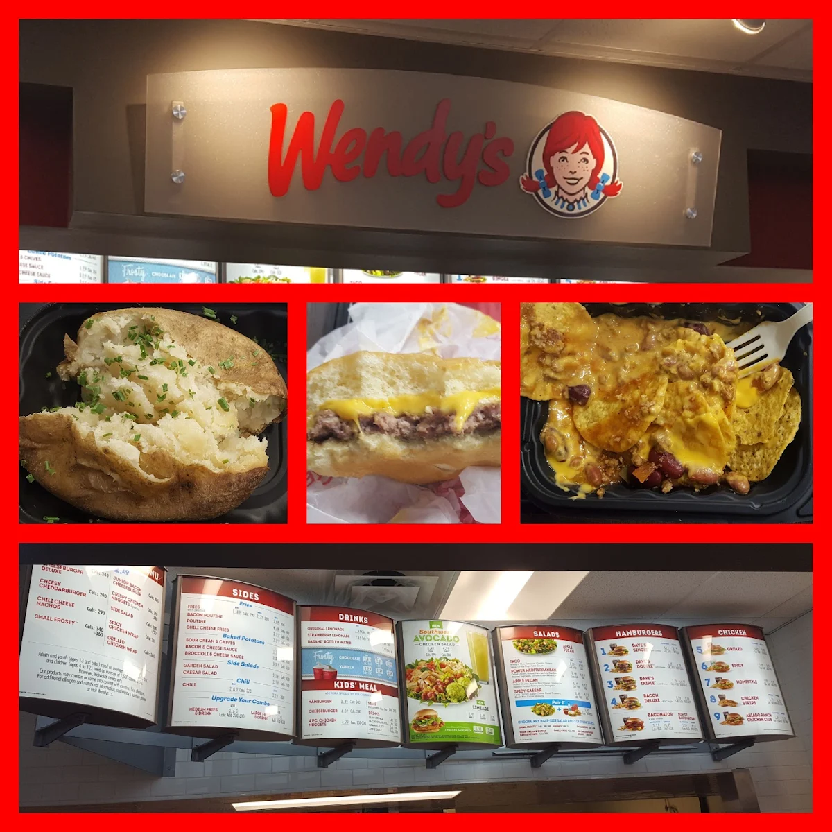 Menu, Wendy's