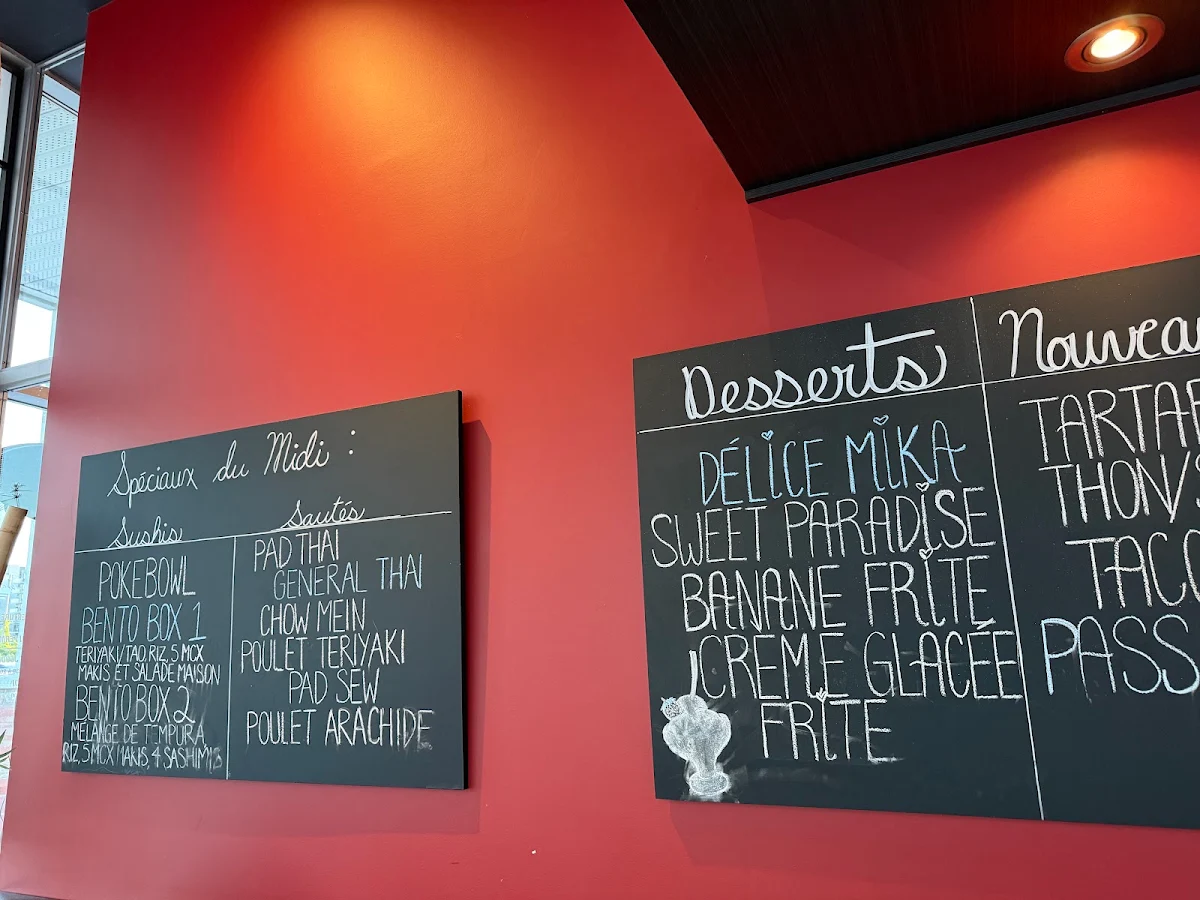 Menu, Mika Sushi-Bar