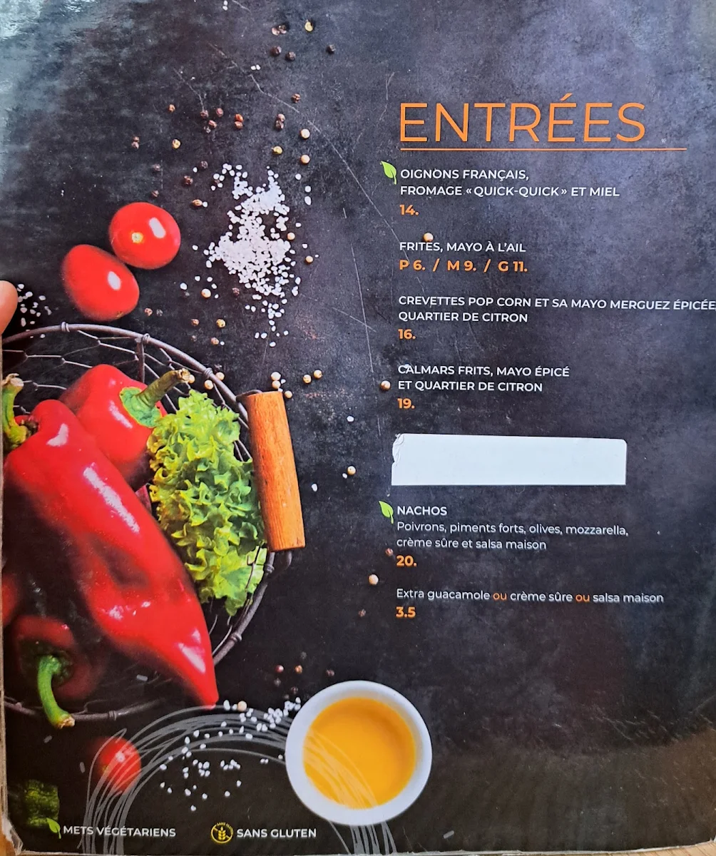 Menu, Cafe Bistro OK