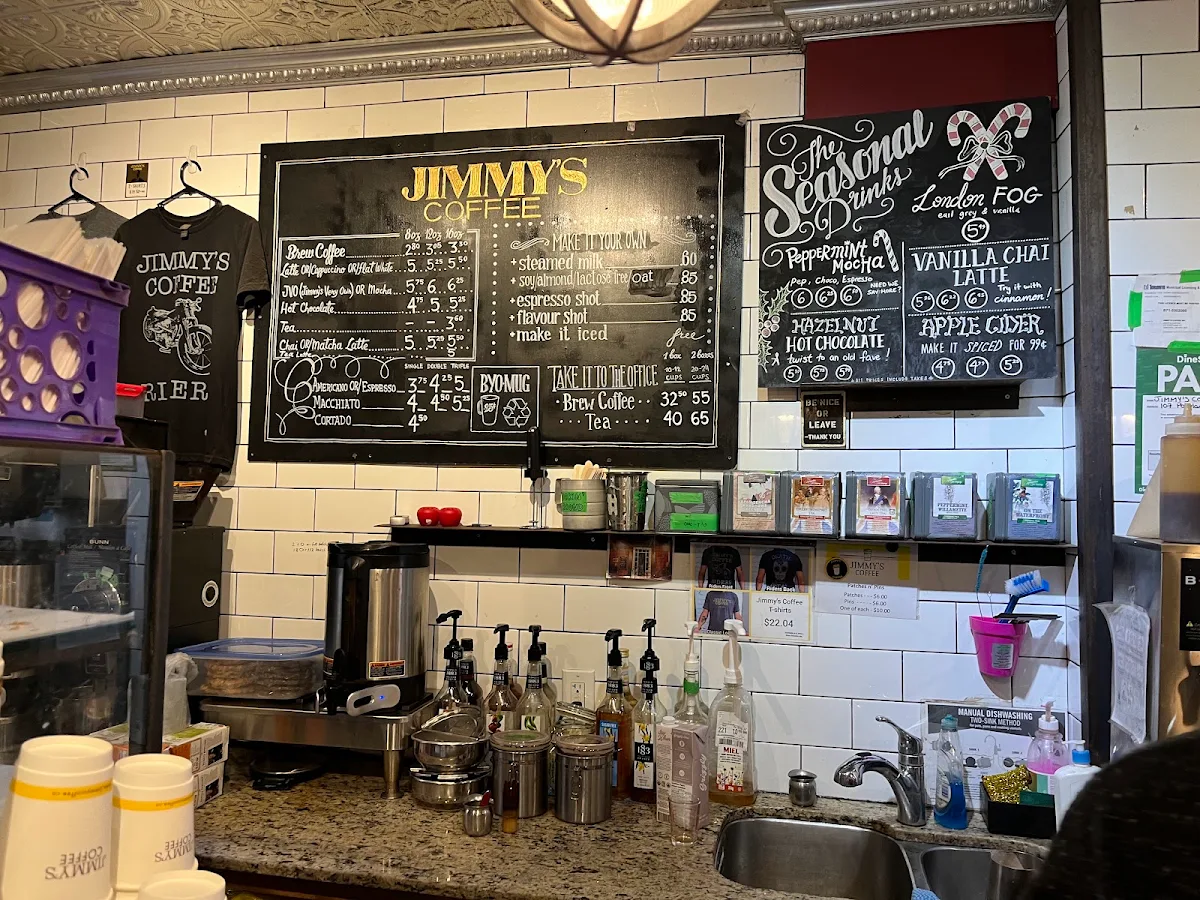 Menu, Jimmy's Coffee