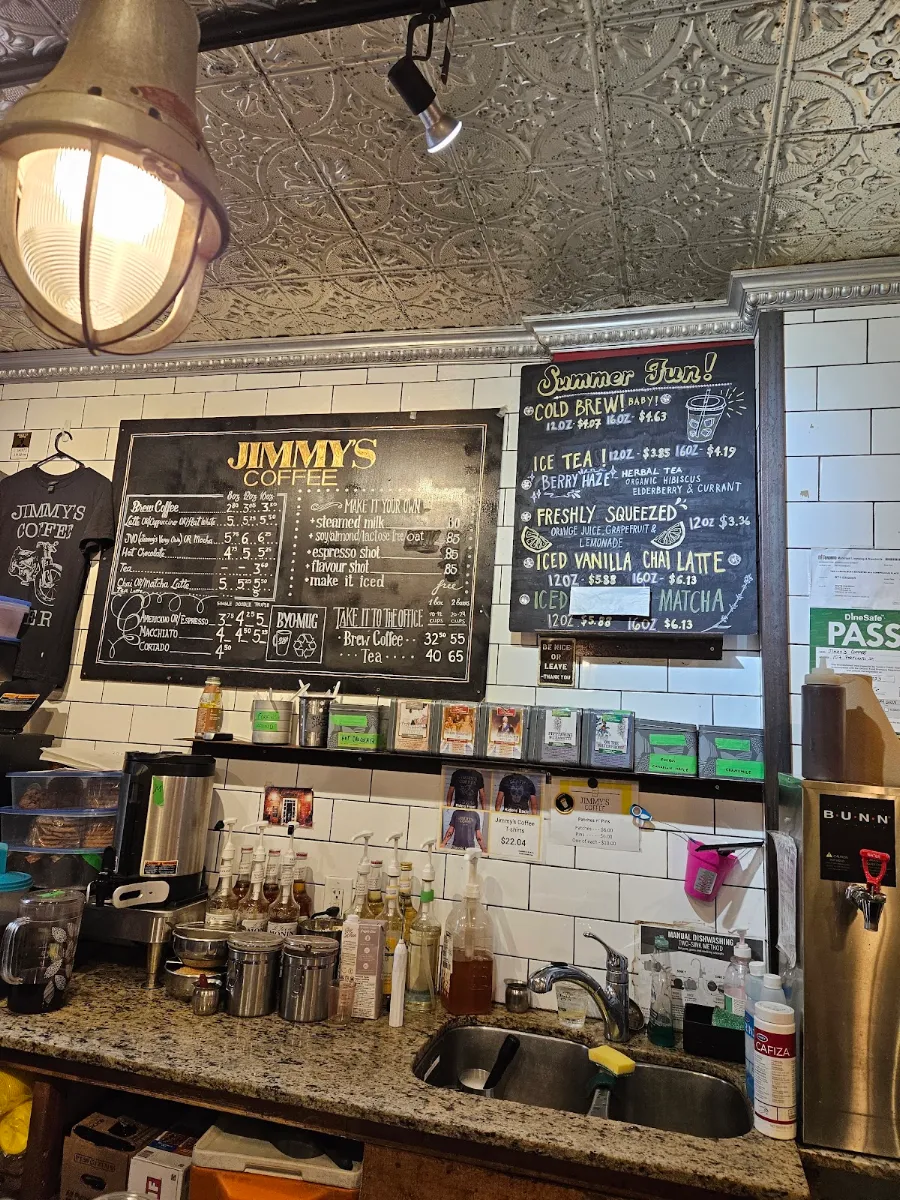 Menu, Jimmy's Coffee