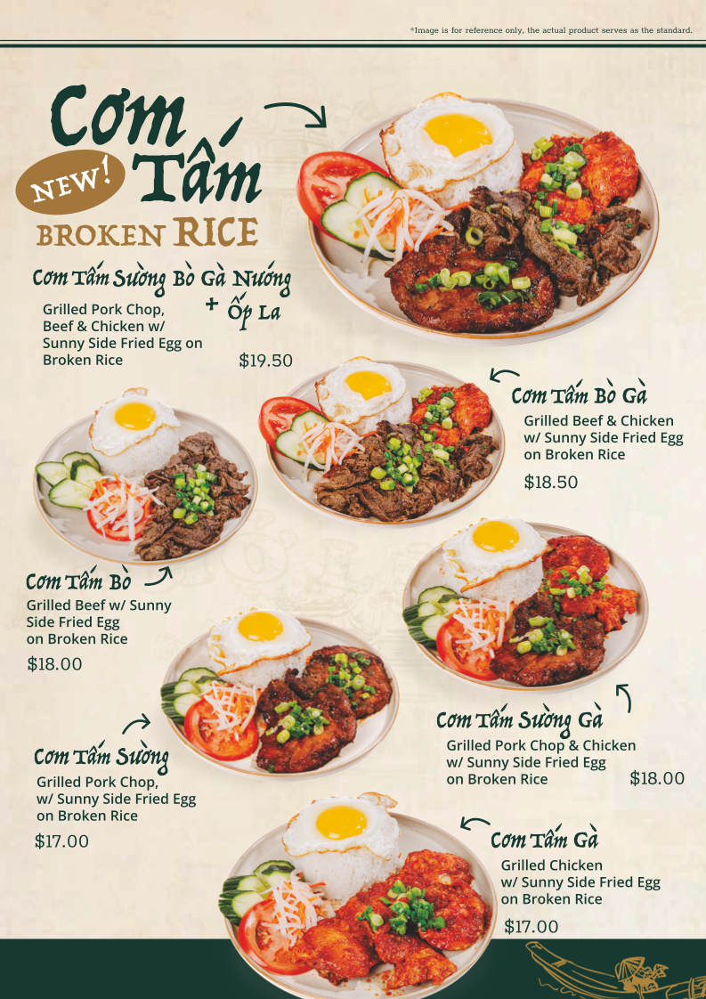 Menu, Pho Le 錦麗 (Baldwin)
