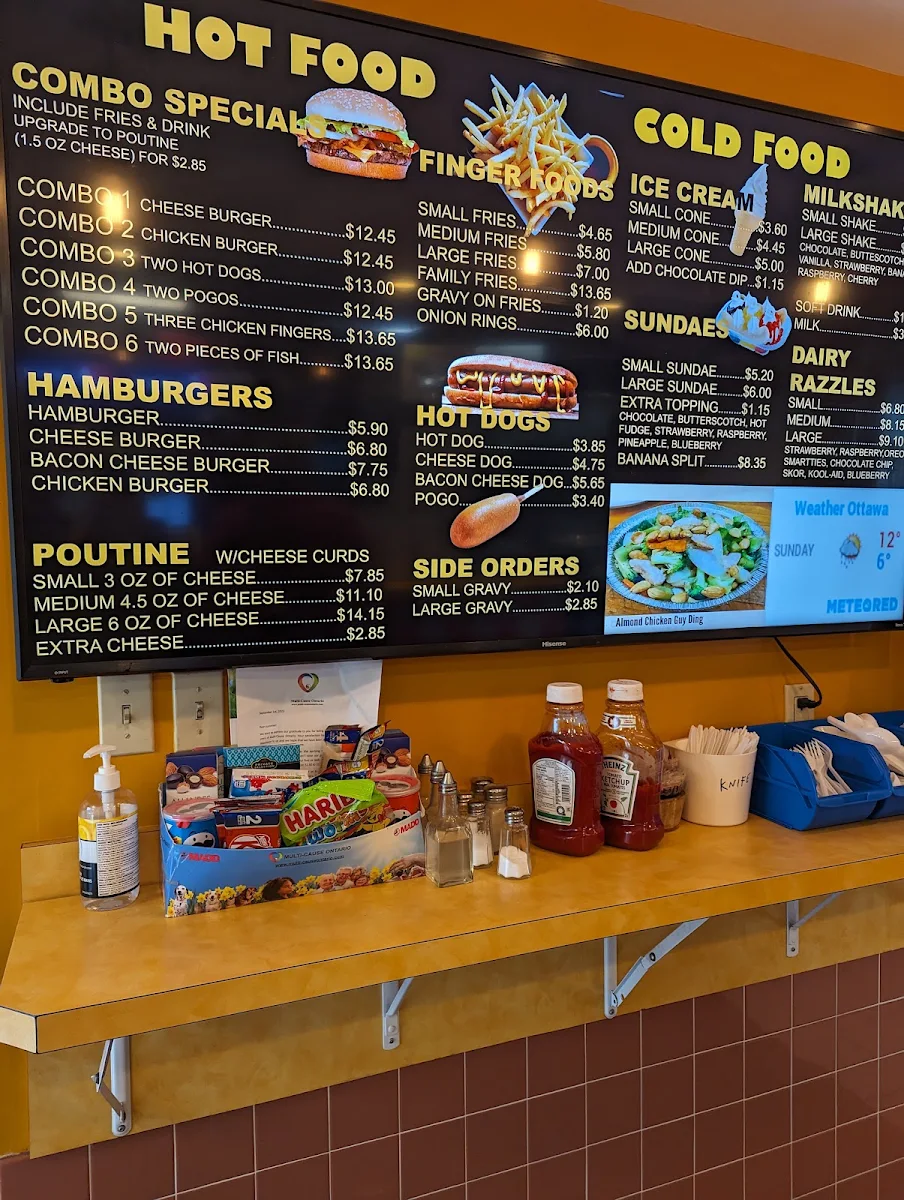 Menu, Chips & Dairy Fast Food