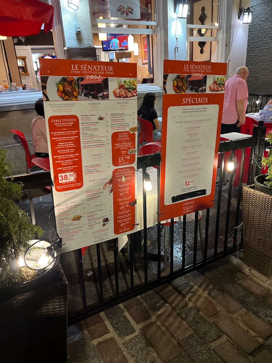 Menu, La Grande Terrasse