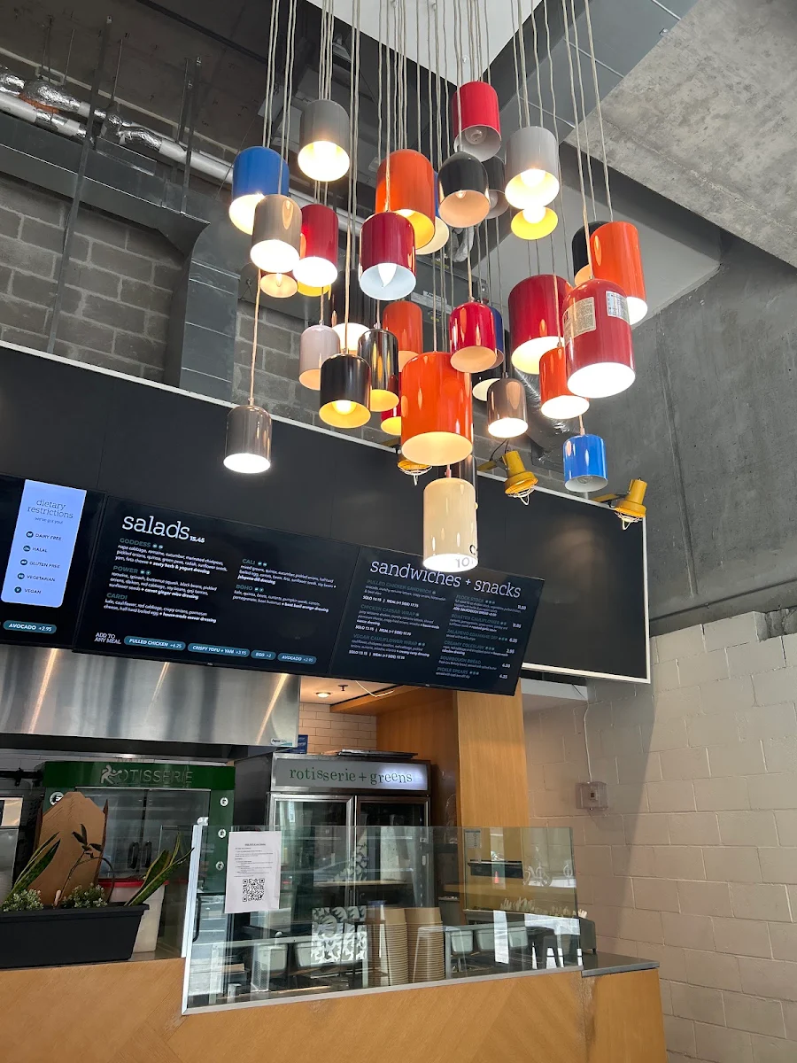 Menu, FLOCK rotisserie + greens
