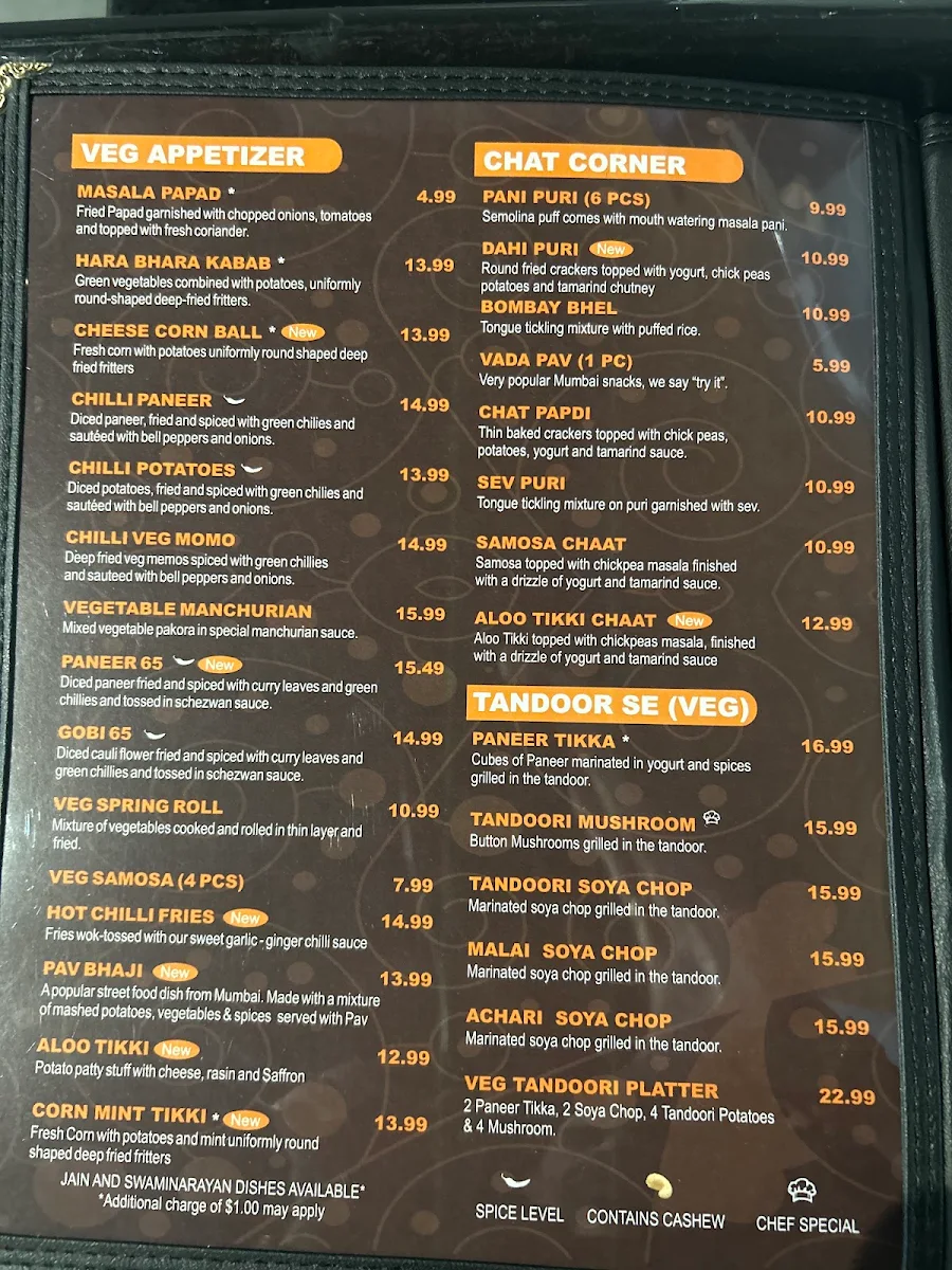 Menu, Daal Roti Indian Tadka House