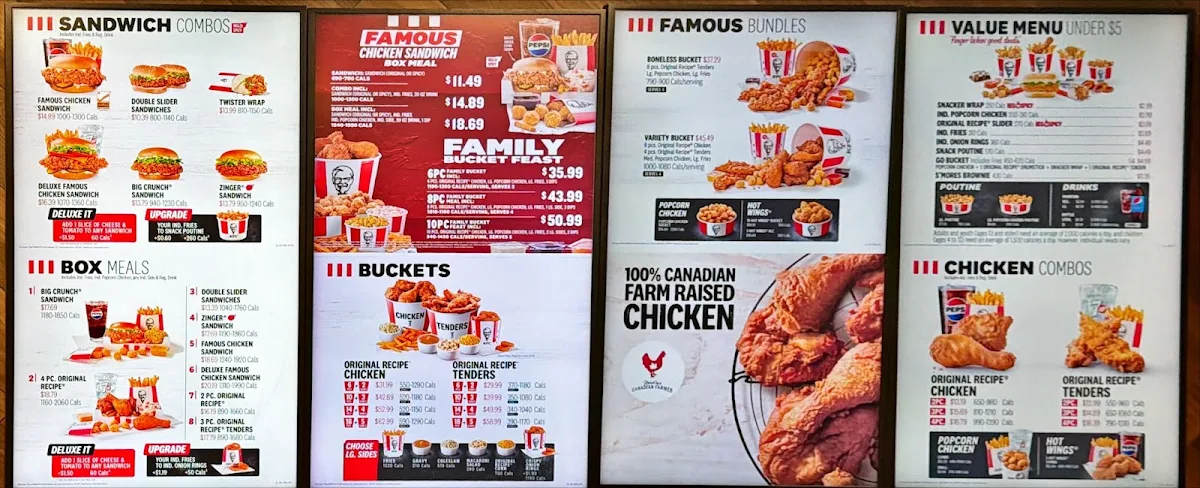 Menu, KFC