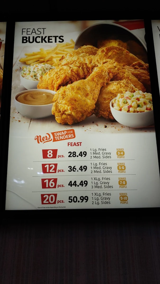 Menu, KFC
