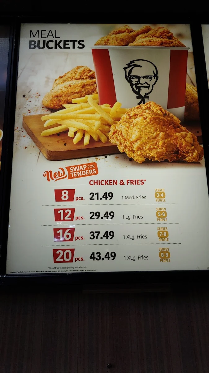 Menu, KFC