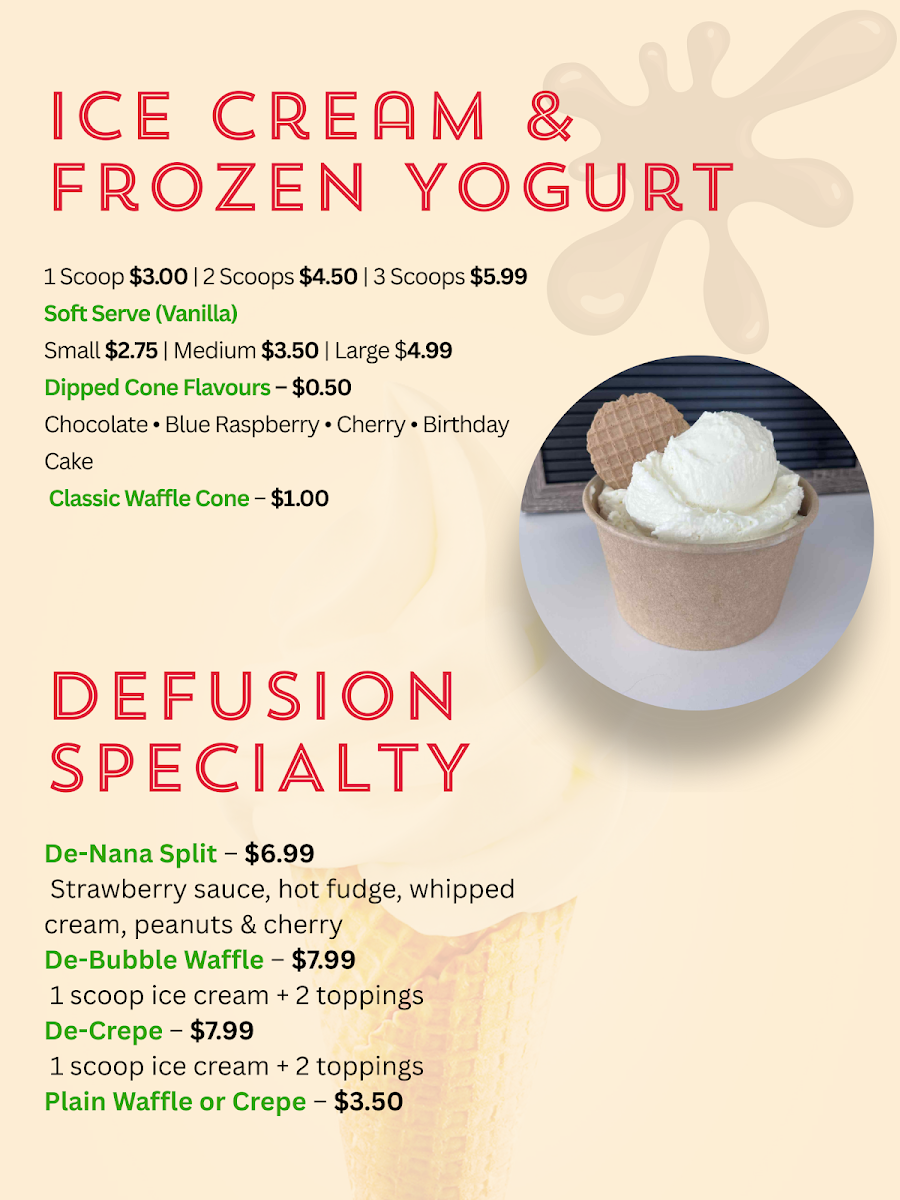 Menu, De'Fusion Studio