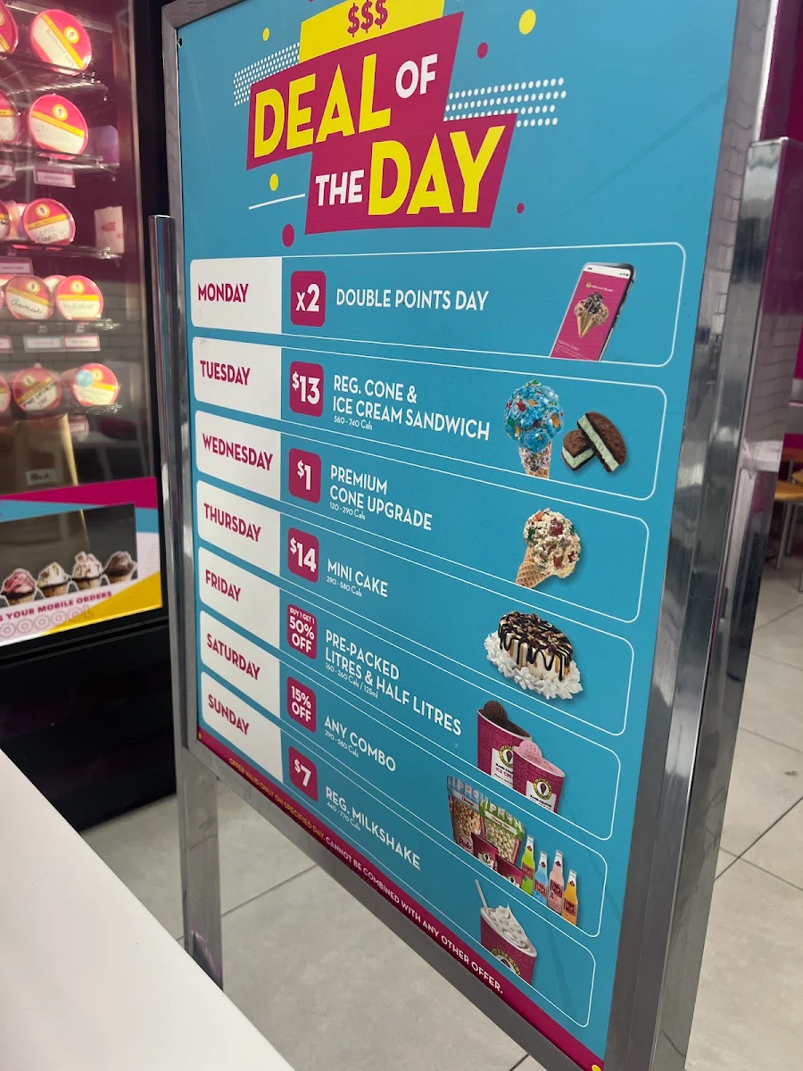Menu, Marble Slab Creamery