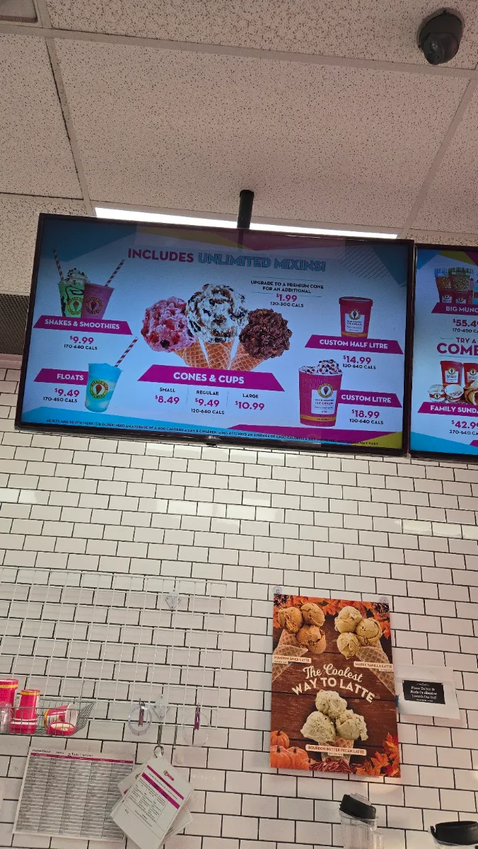 Menu, Marble Slab Creamery