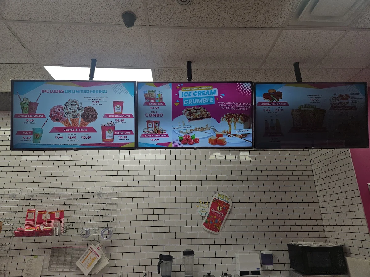 Menu, Marble Slab Creamery