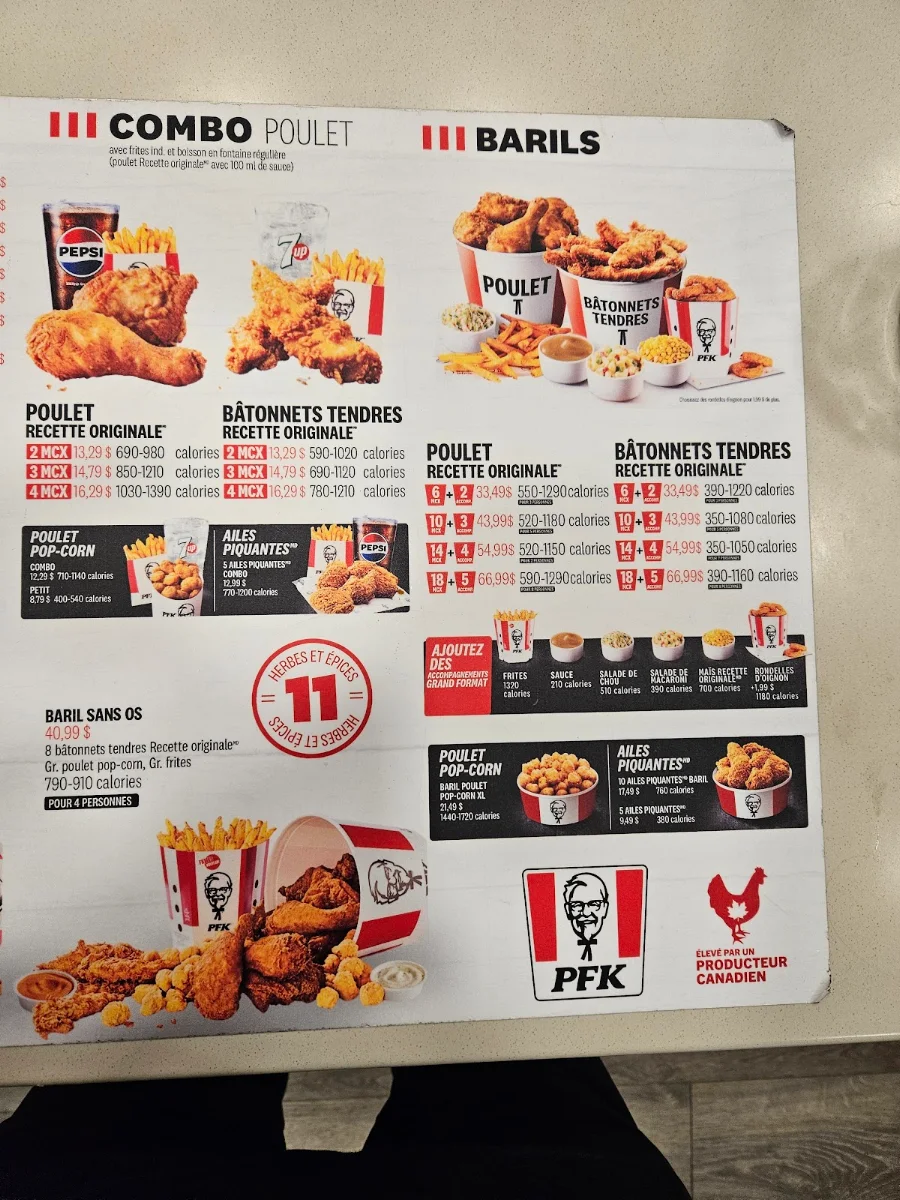 Menu, PFK