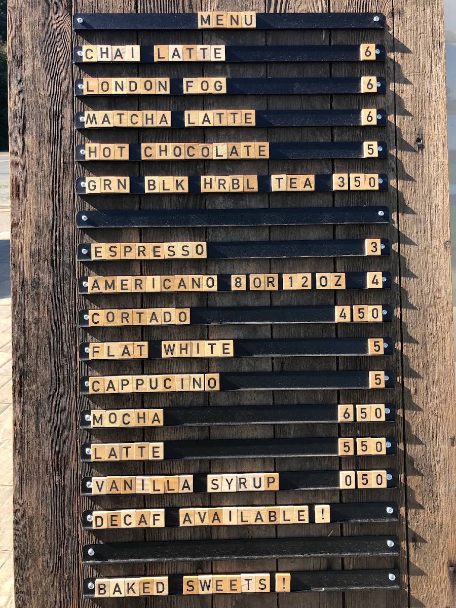 Menu, Flyte Cafe