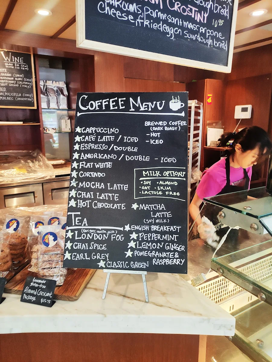 Menu, L'Espresso Bar Mercurio