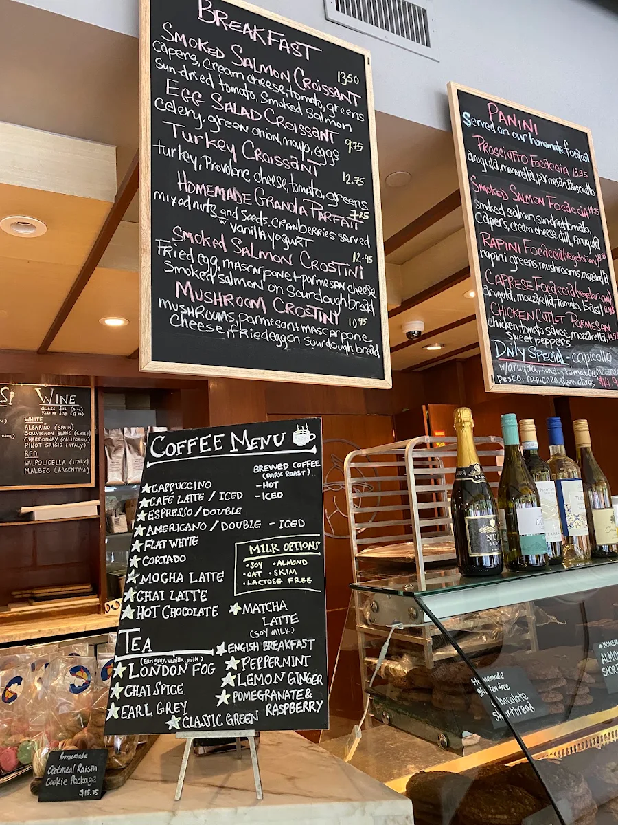 Menu, L'Espresso Bar Mercurio