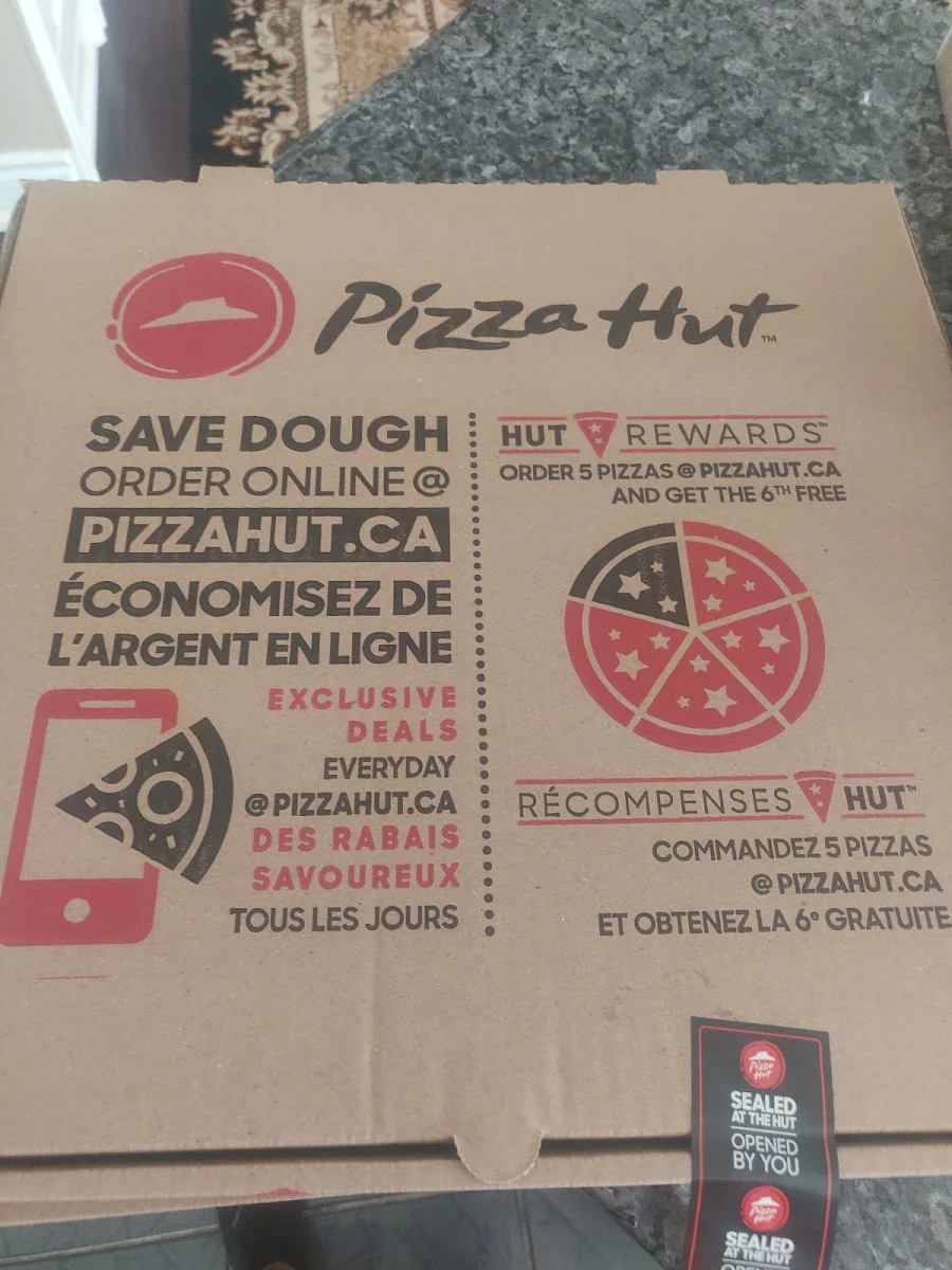 Menu, Pizza Hut