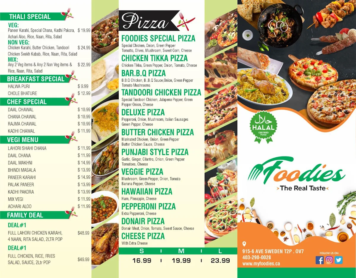 Menu, Foodies
