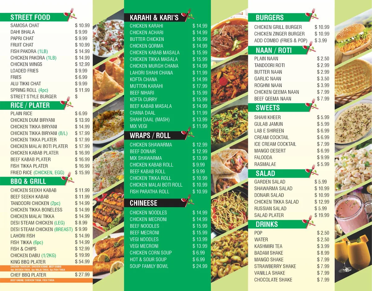 Menu, Foodies