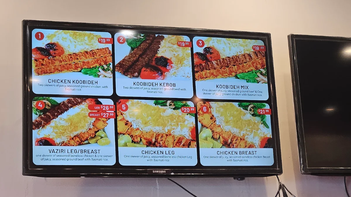 Menu, Persian Top Meal