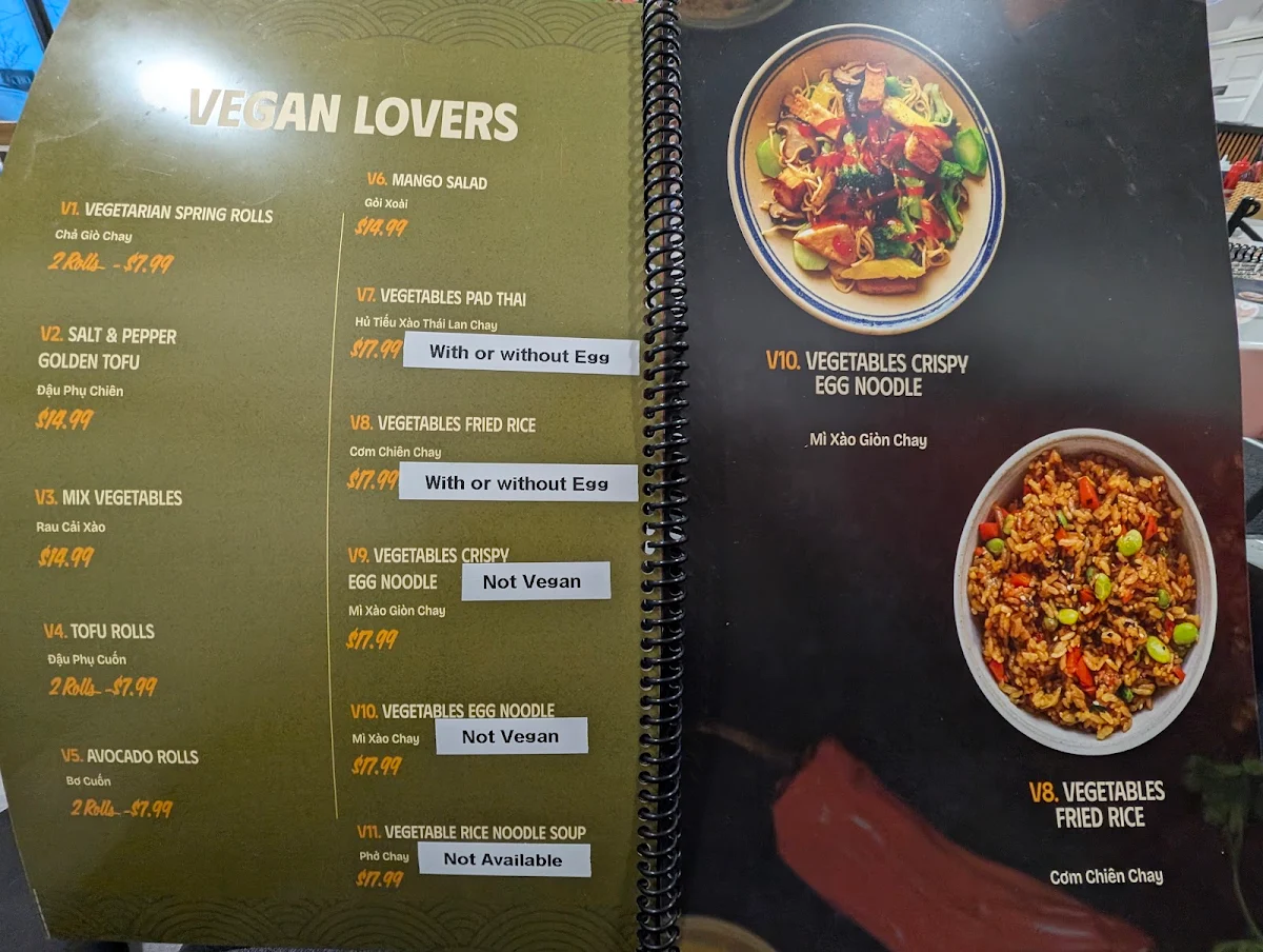 Menu, PHỞ HANNA