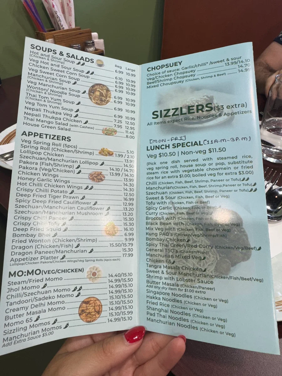 Menu, Green Pepper Modern Hakka & MOMO House