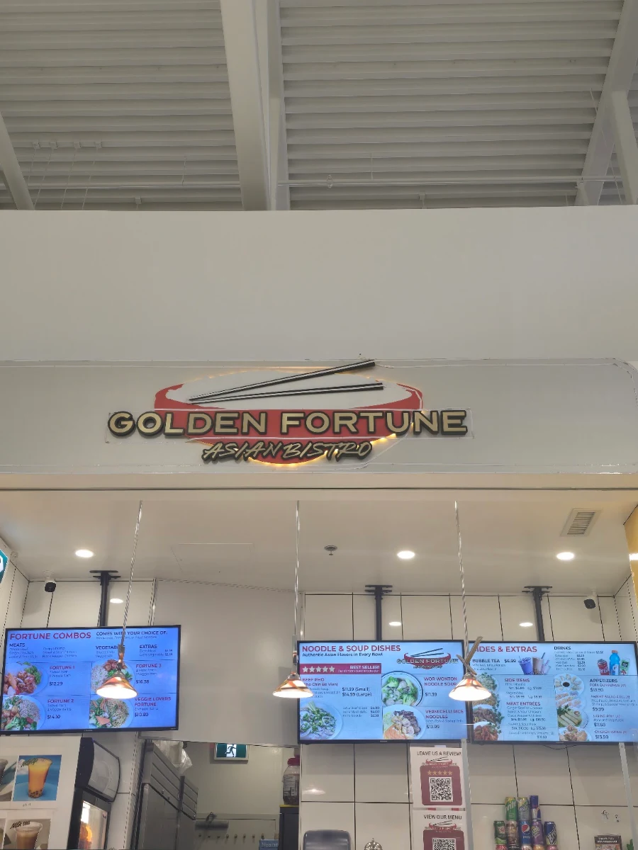Menu, Golden Fortune Asian Bistro