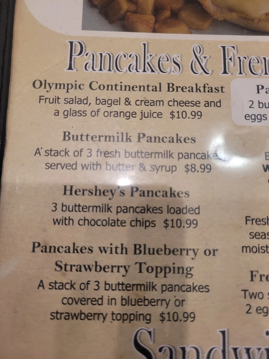 Menu, Omega Family Restaurant