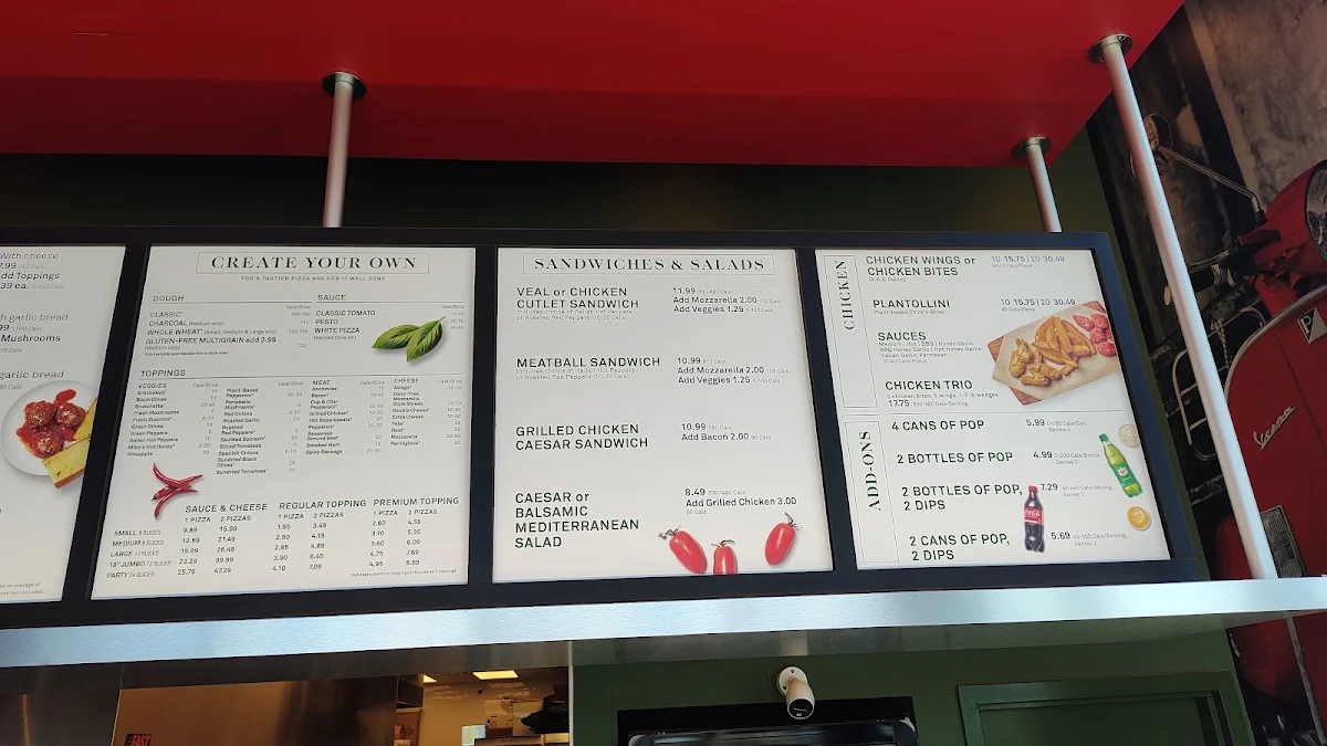 Menu, Pizza Nova
