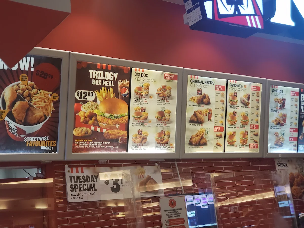 Menu, KFC