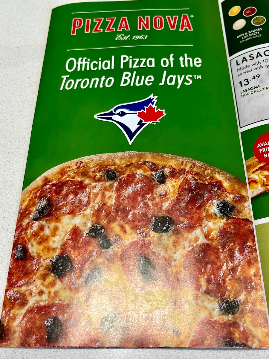 Menu, Pizza Nova