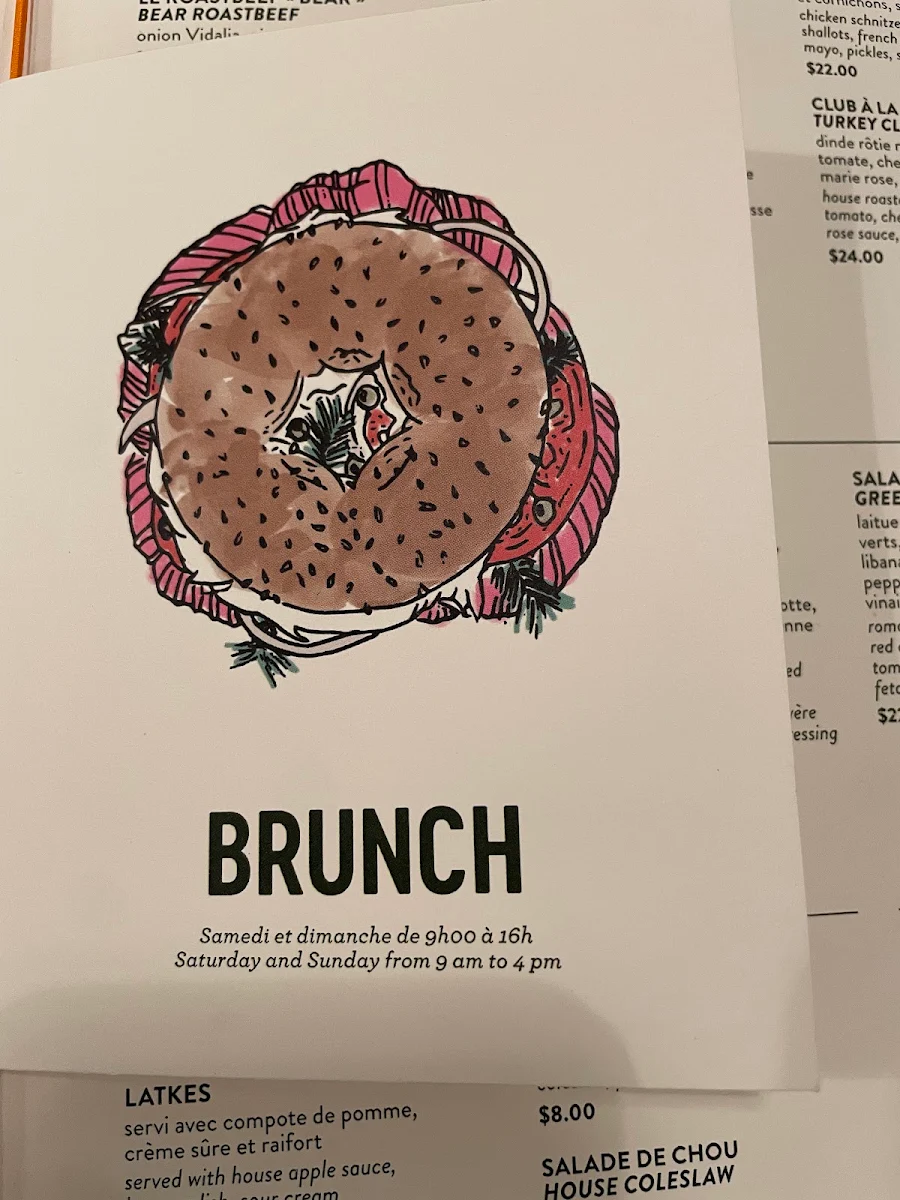 Menu, Arthurs Nosh Bar