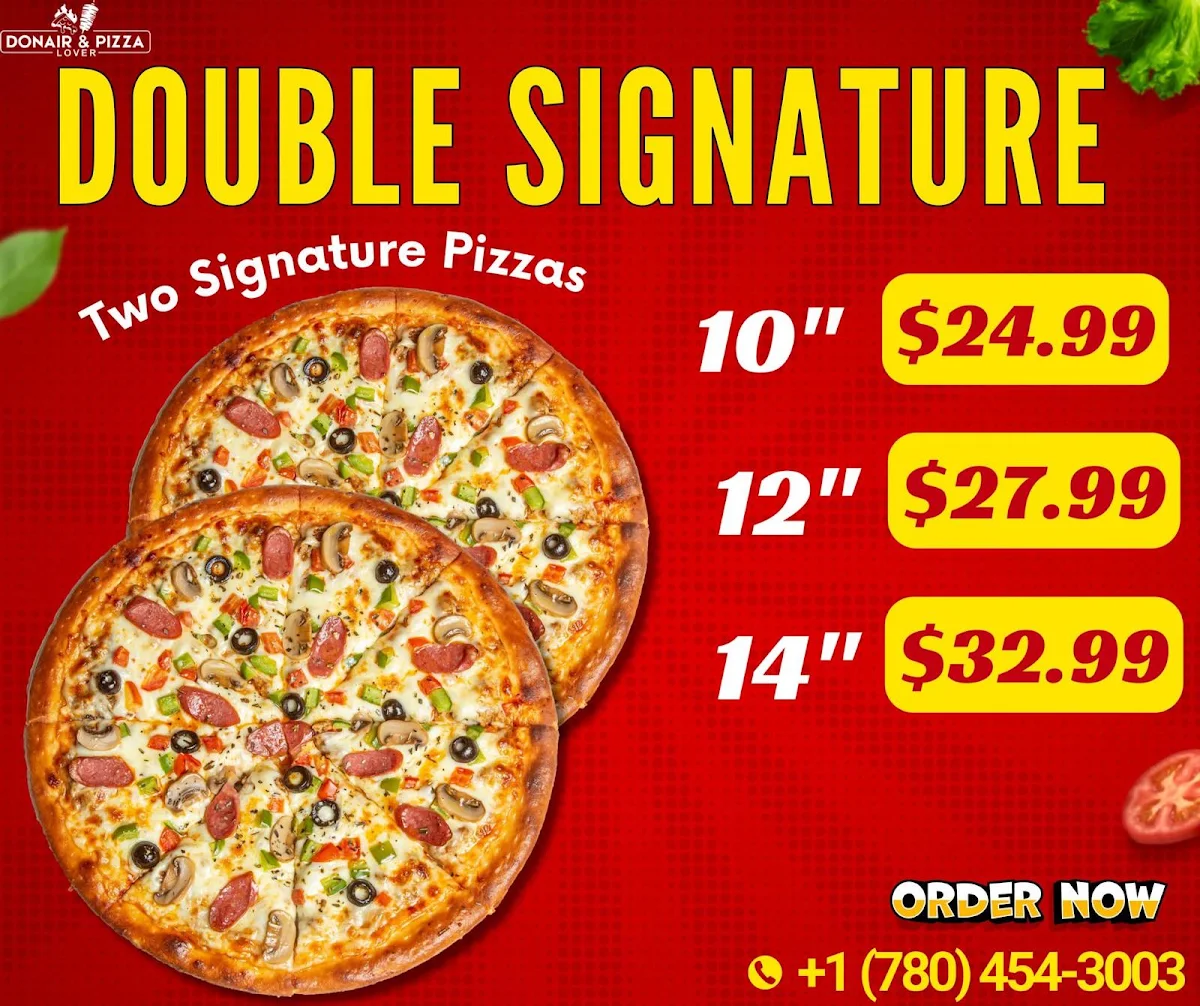 Menu, Donair & Pizza Lover