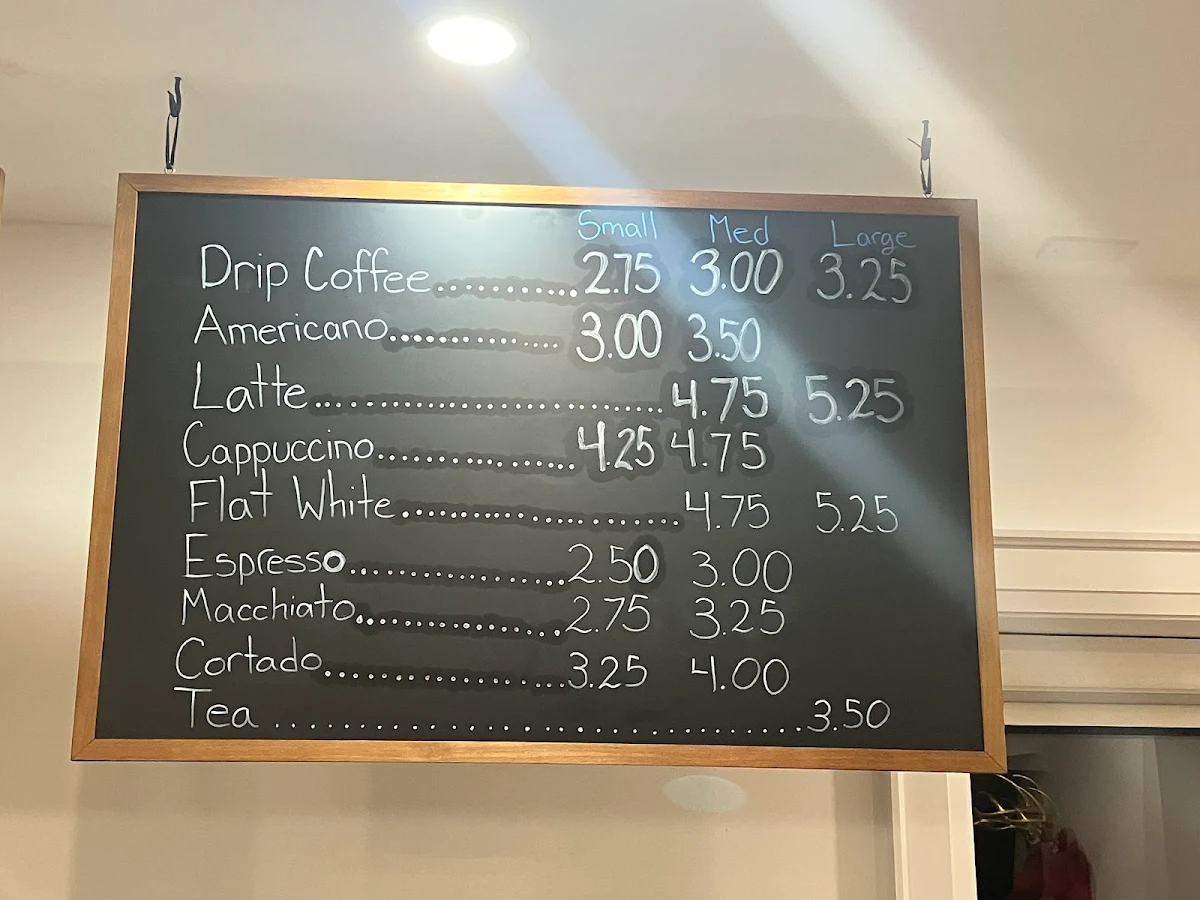 Menu, Saltbox Cafe