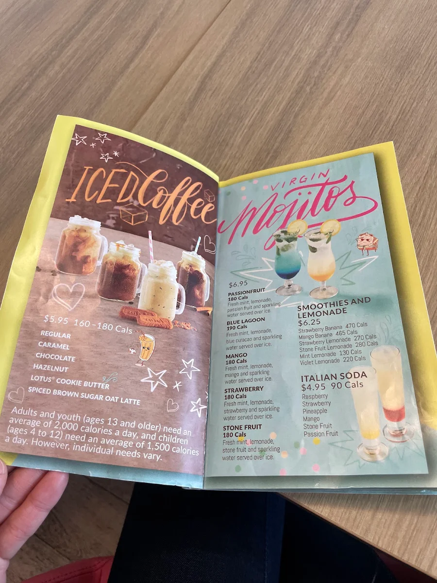 Menu, D Spot Desserts Burlington