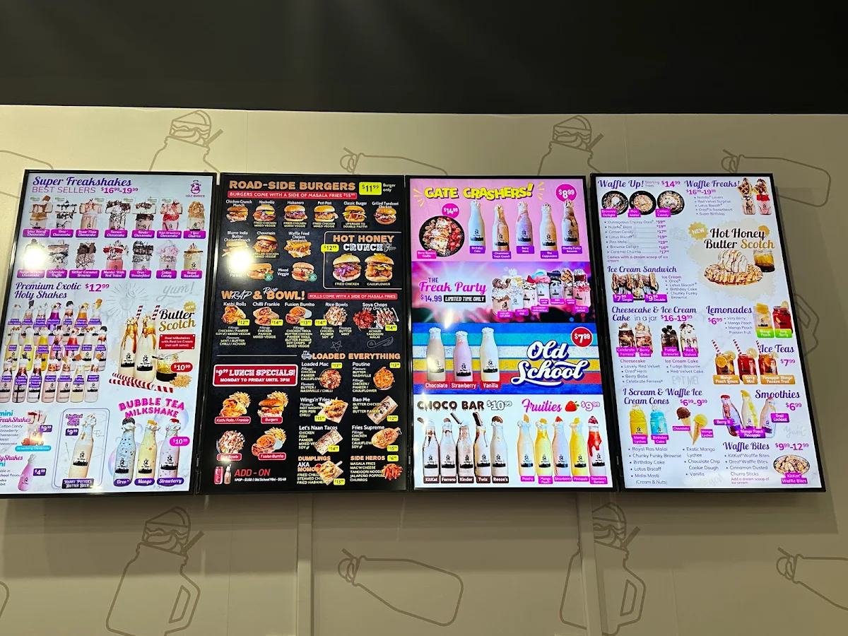 Menu, T.O.'s Kathi Roll Eatery Mississauga Heartland