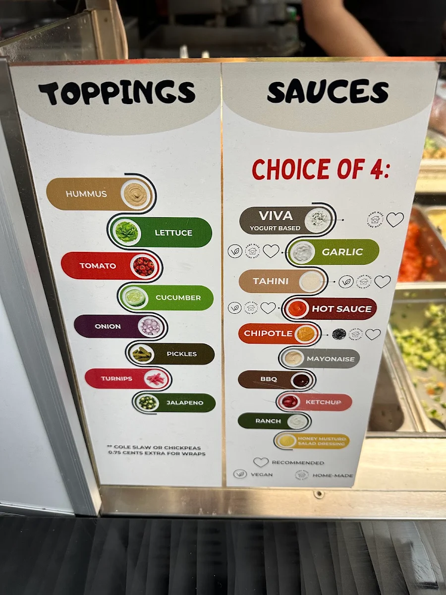 Menu, VIVA SHAWARMA