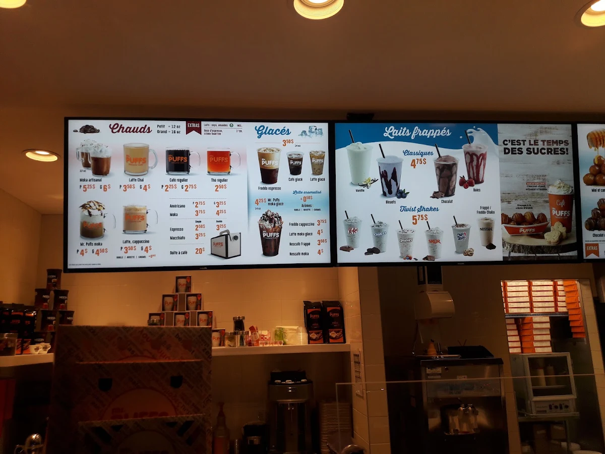Menu, Mr. Puffs
