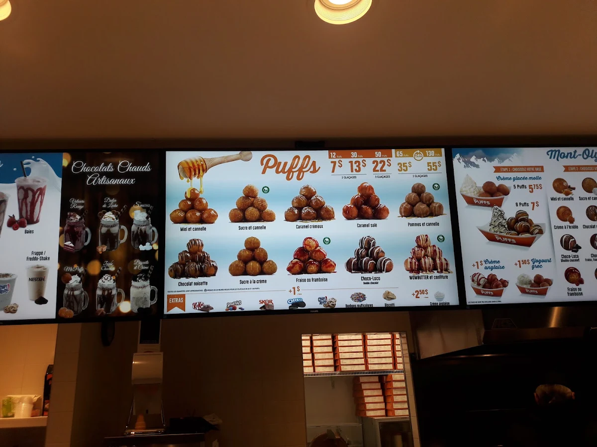 Menu, Mr. Puffs