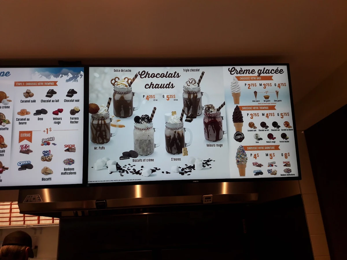 Menu, Mr. Puffs