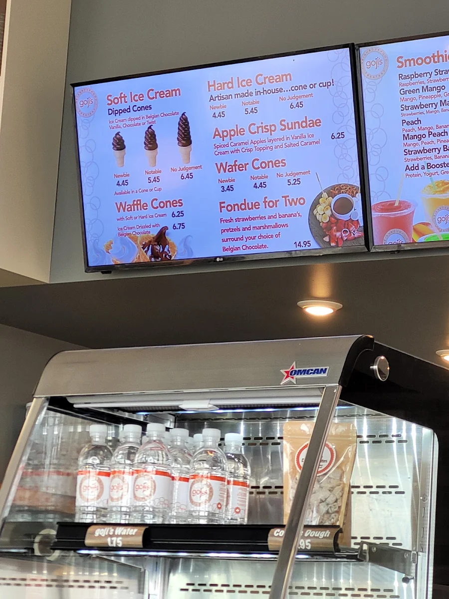 Menu, goji's Neighbourhood Treatery