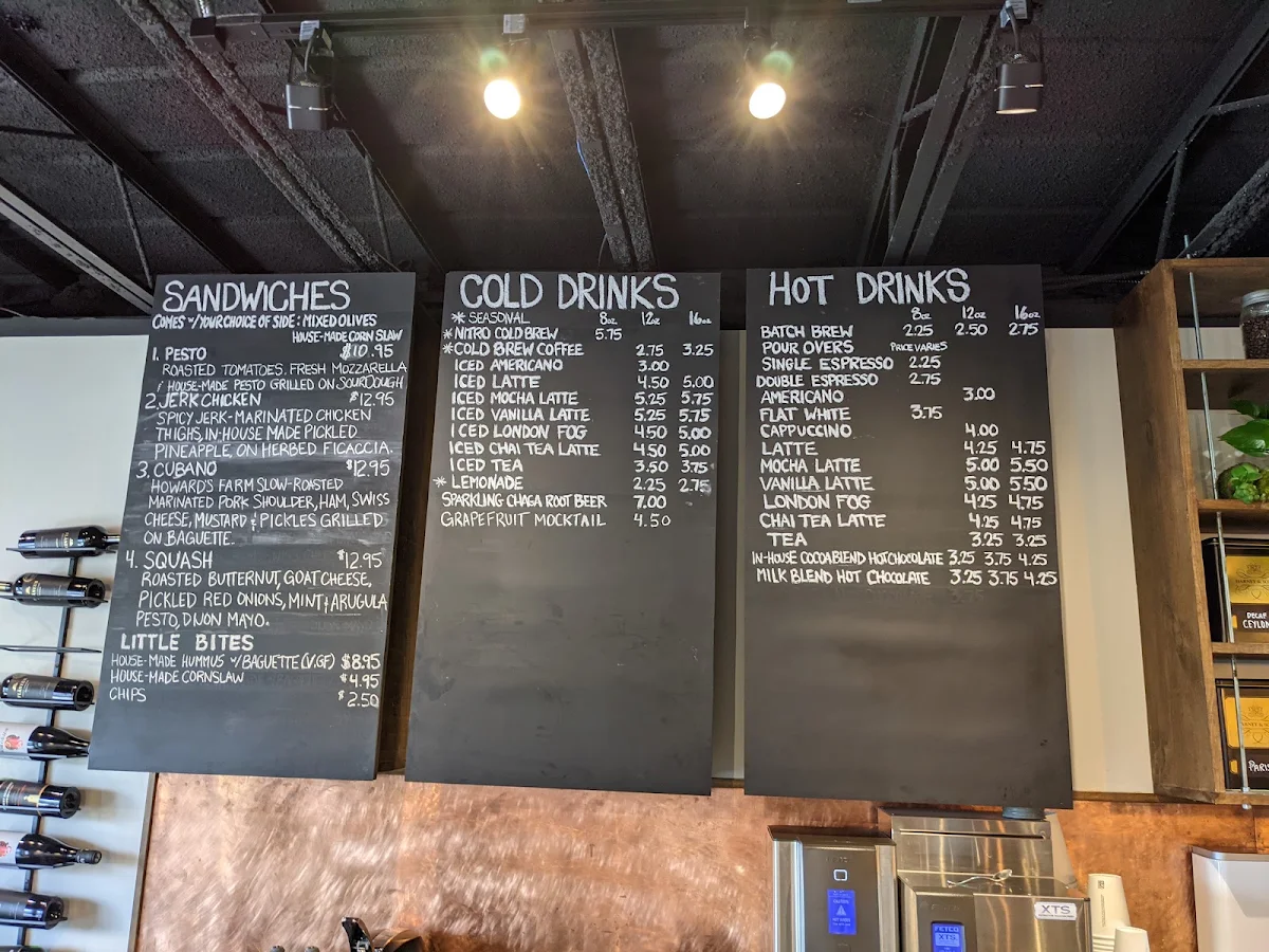 Menu, Metropolis Mercantile + Café