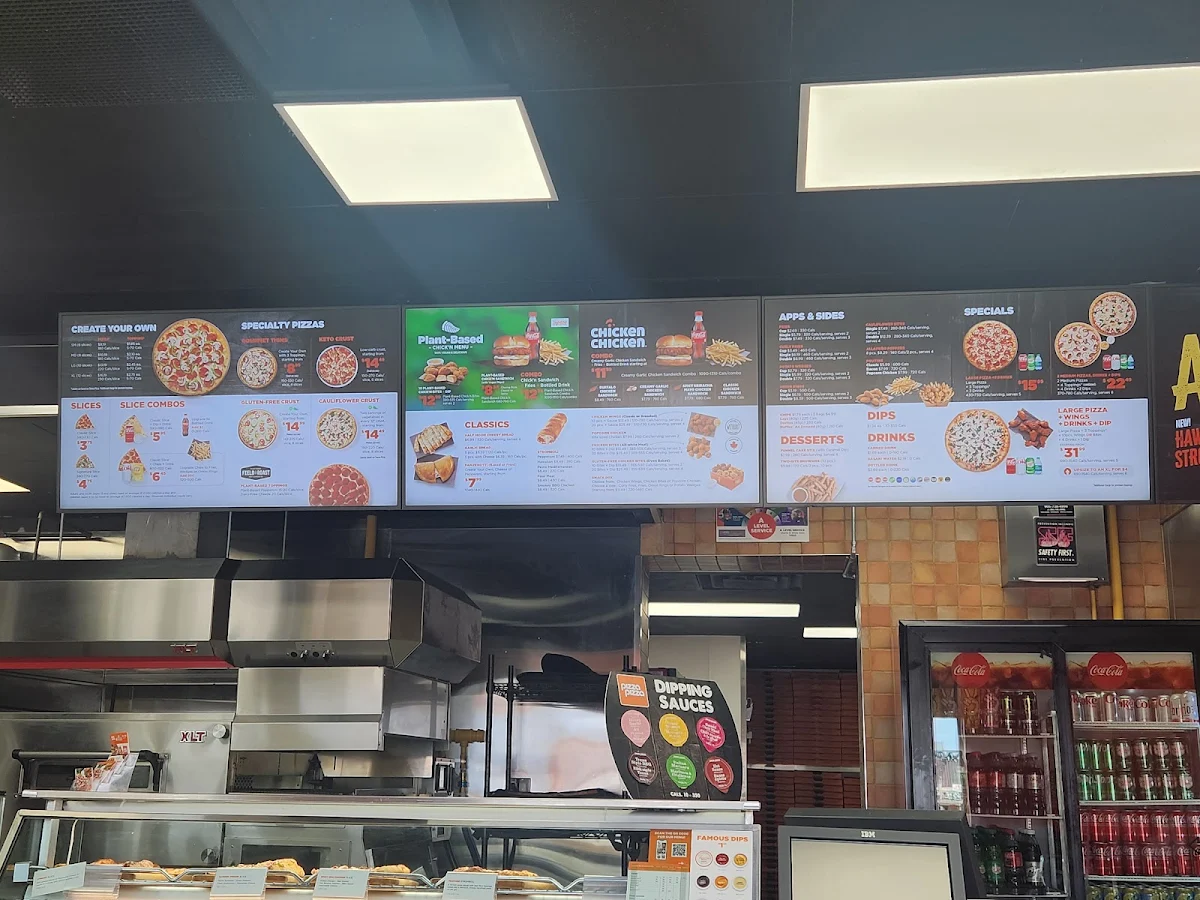 Menu, Pizza Pizza