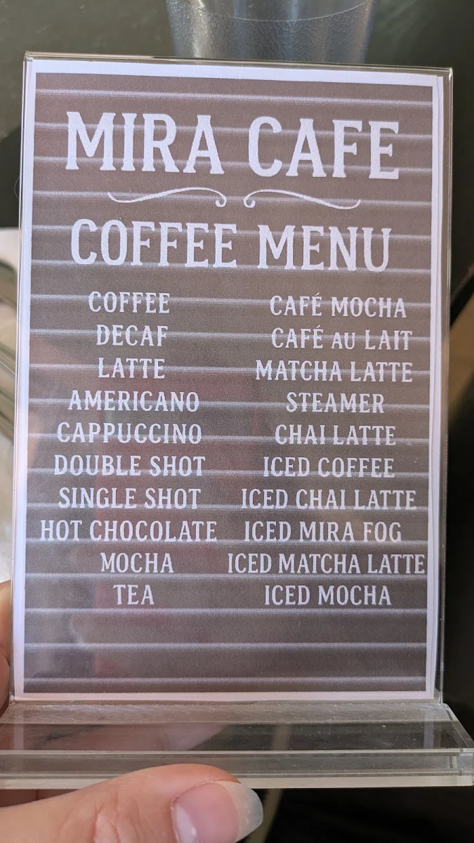 Menu, Missy's Diner