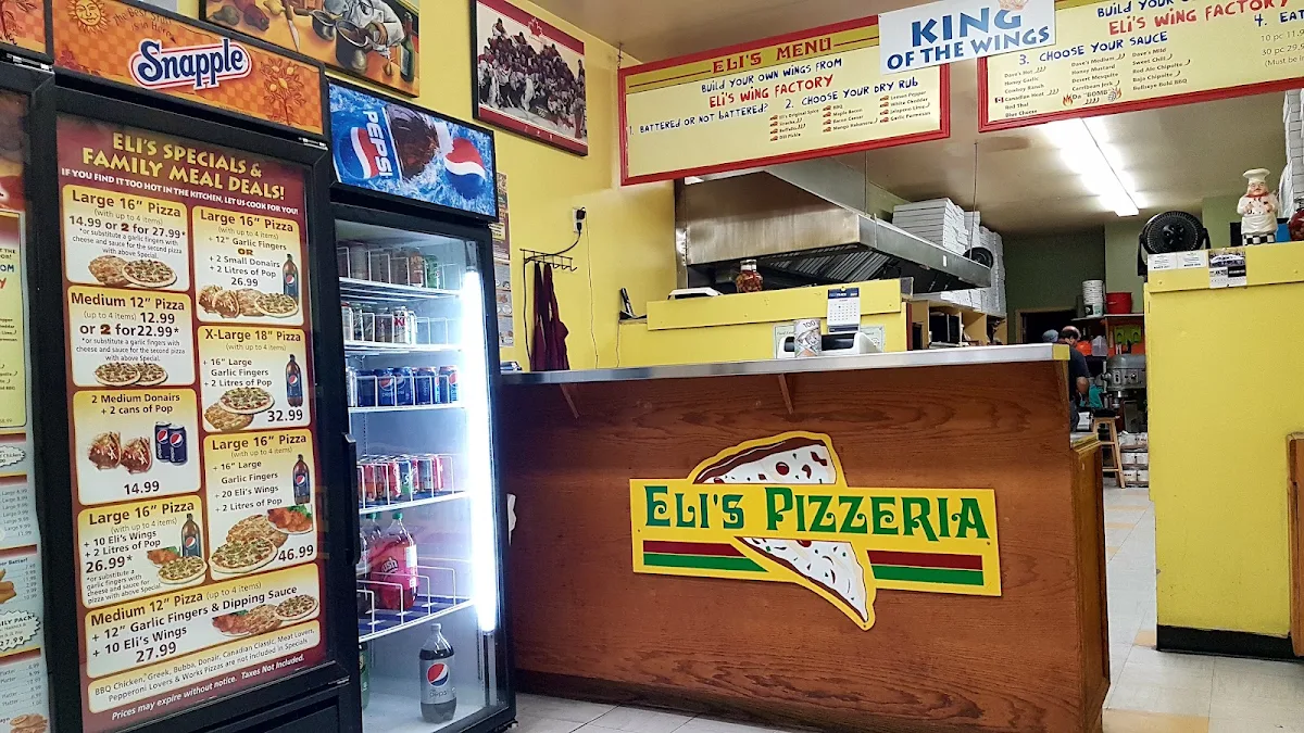 Menu, Eli's Pizzeria