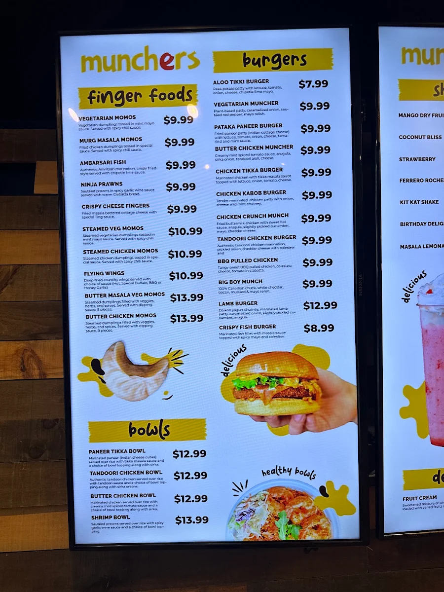Menu, Munchers