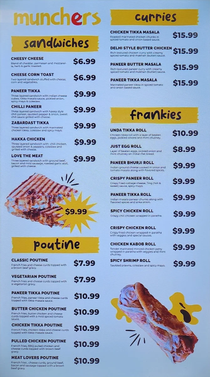 Menu, Munchers